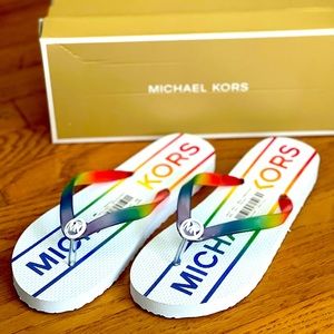 Michael Kors Rainbow Flip-Flops- super cute!